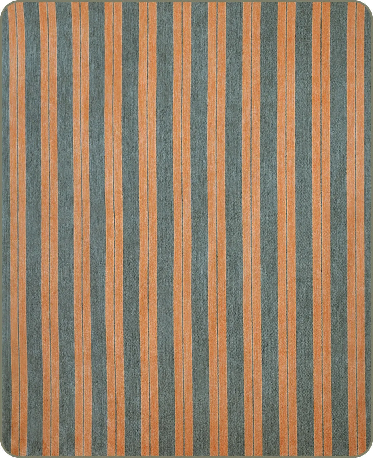Pusanuma - Baby Alpaca Wool Throw Blanket / Sofa Cover - Queen 95 x 67 in - tiger stripes - orange/dark gray