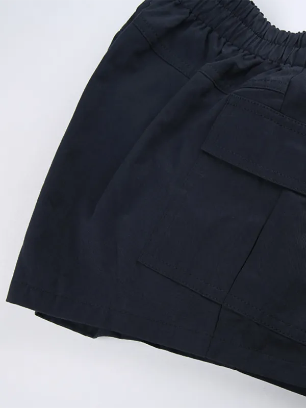 Raya New Hot Girl Street Retro Distressed Low Waist Asymmetric Pocket Workwear Casual Shorts