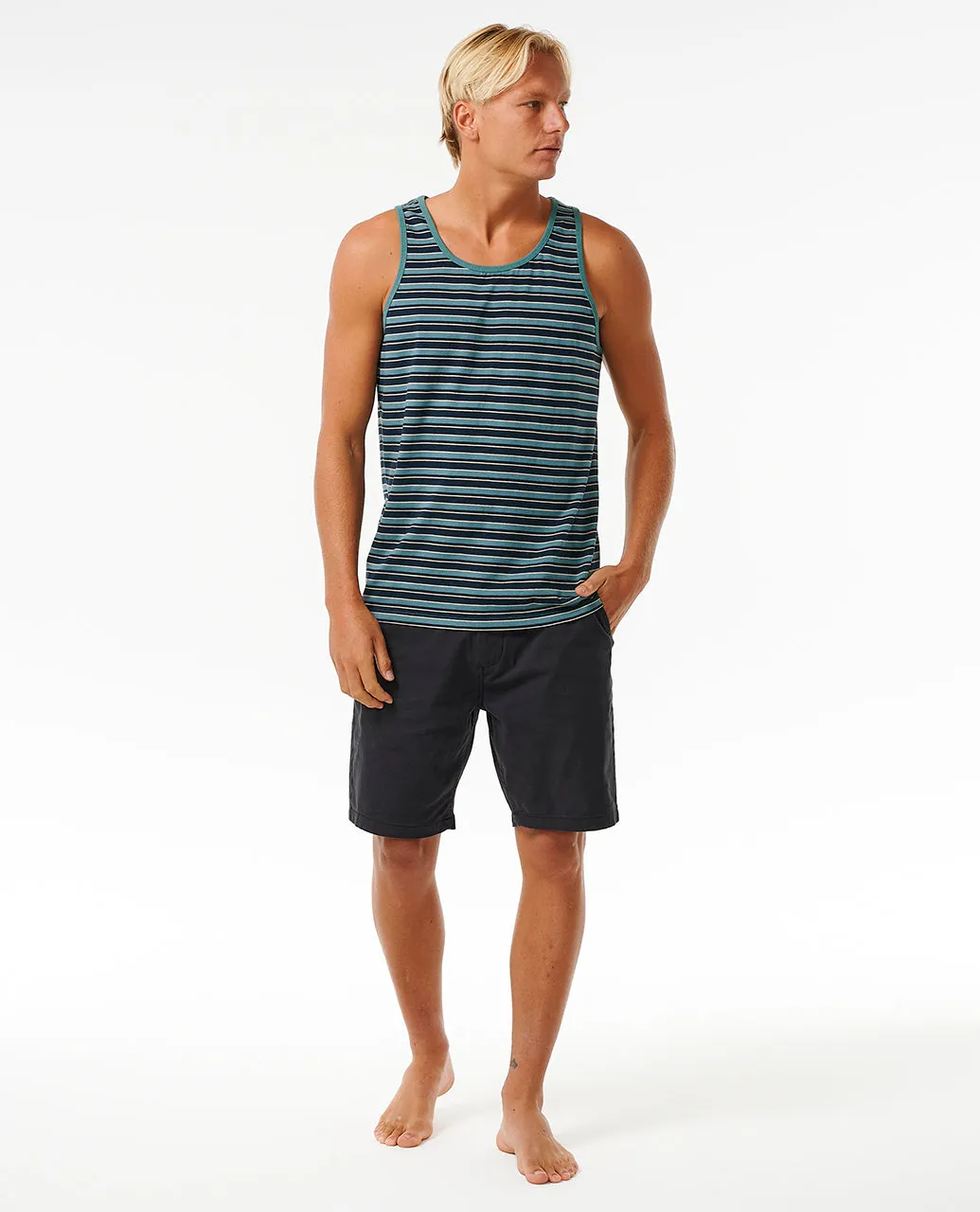 Rip Curl Mens Salt Water Culture Flower Lines Tank Vest - Dark Navy