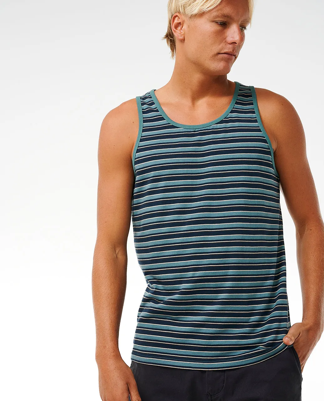Rip Curl Mens Salt Water Culture Flower Lines Tank Vest - Dark Navy