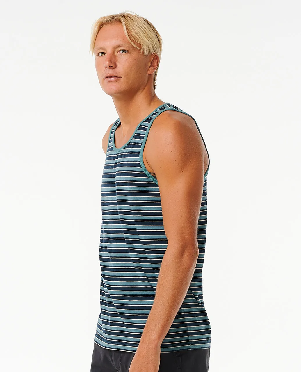 Rip Curl Mens Salt Water Culture Flower Lines Tank Vest - Dark Navy