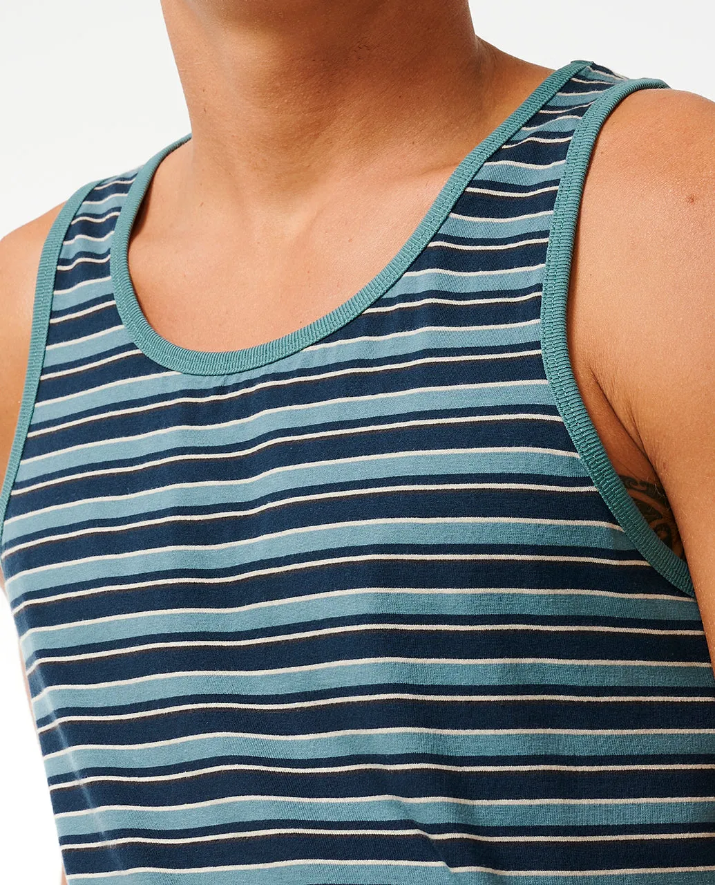 Rip Curl Mens Salt Water Culture Flower Lines Tank Vest - Dark Navy
