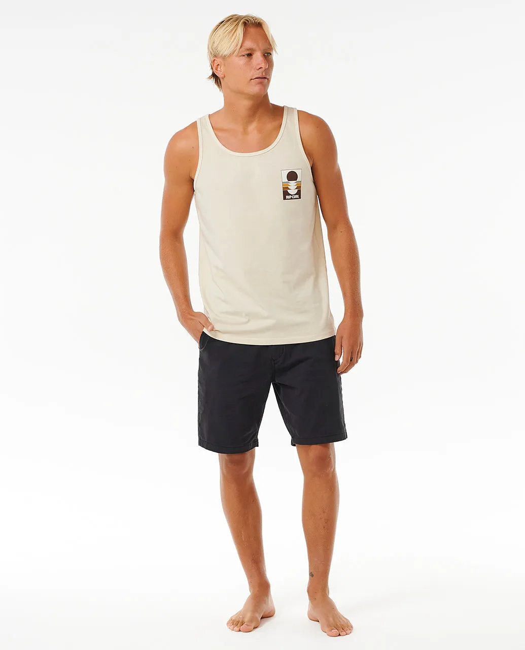 Rip Curl Mens Surf Reivival Peaking Cotton Vest Top