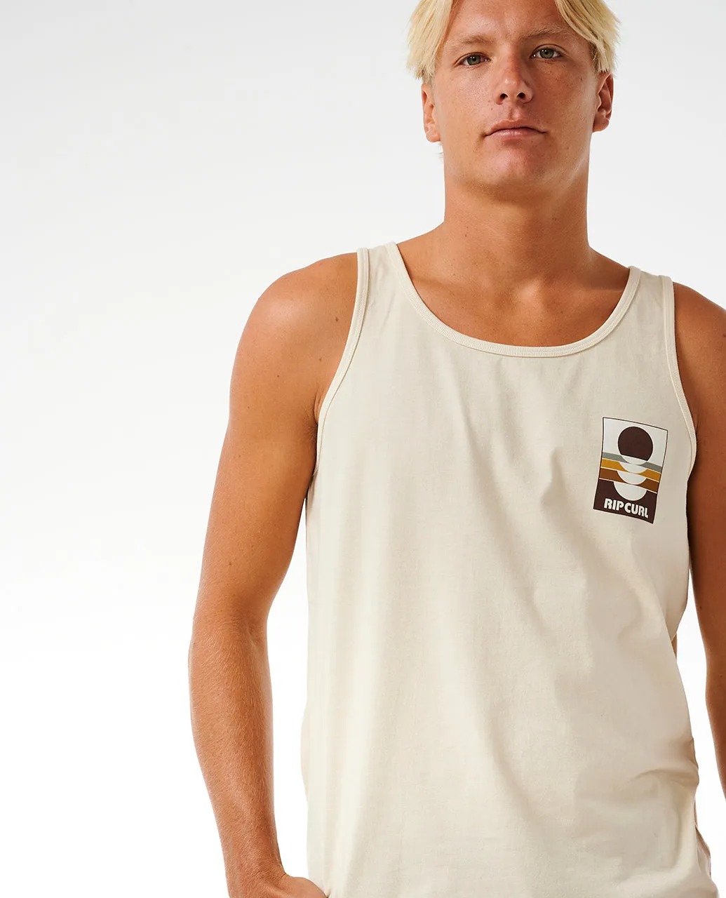 Rip Curl Mens Surf Reivival Peaking Cotton Vest Top