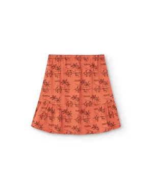 Salmon Drawings Slug Skirt