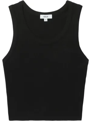 Shrunken Poppy Tank in Black