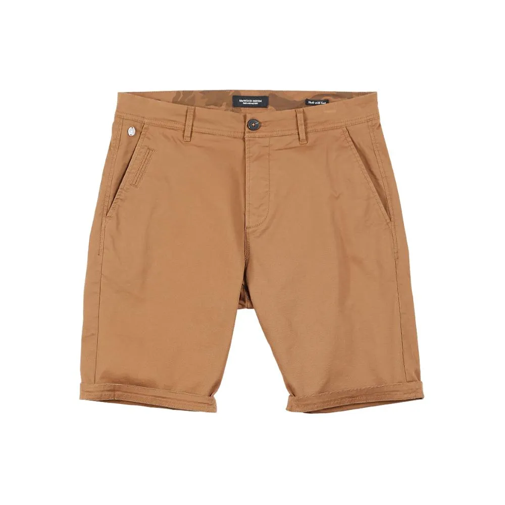 SIMWOOD 2021 Summer New Solid Shorts Men Cotton Slim Fit Knee Length