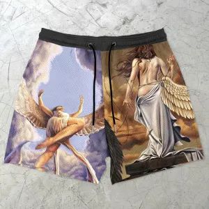 Vintage Print Casual Fashion Shorts