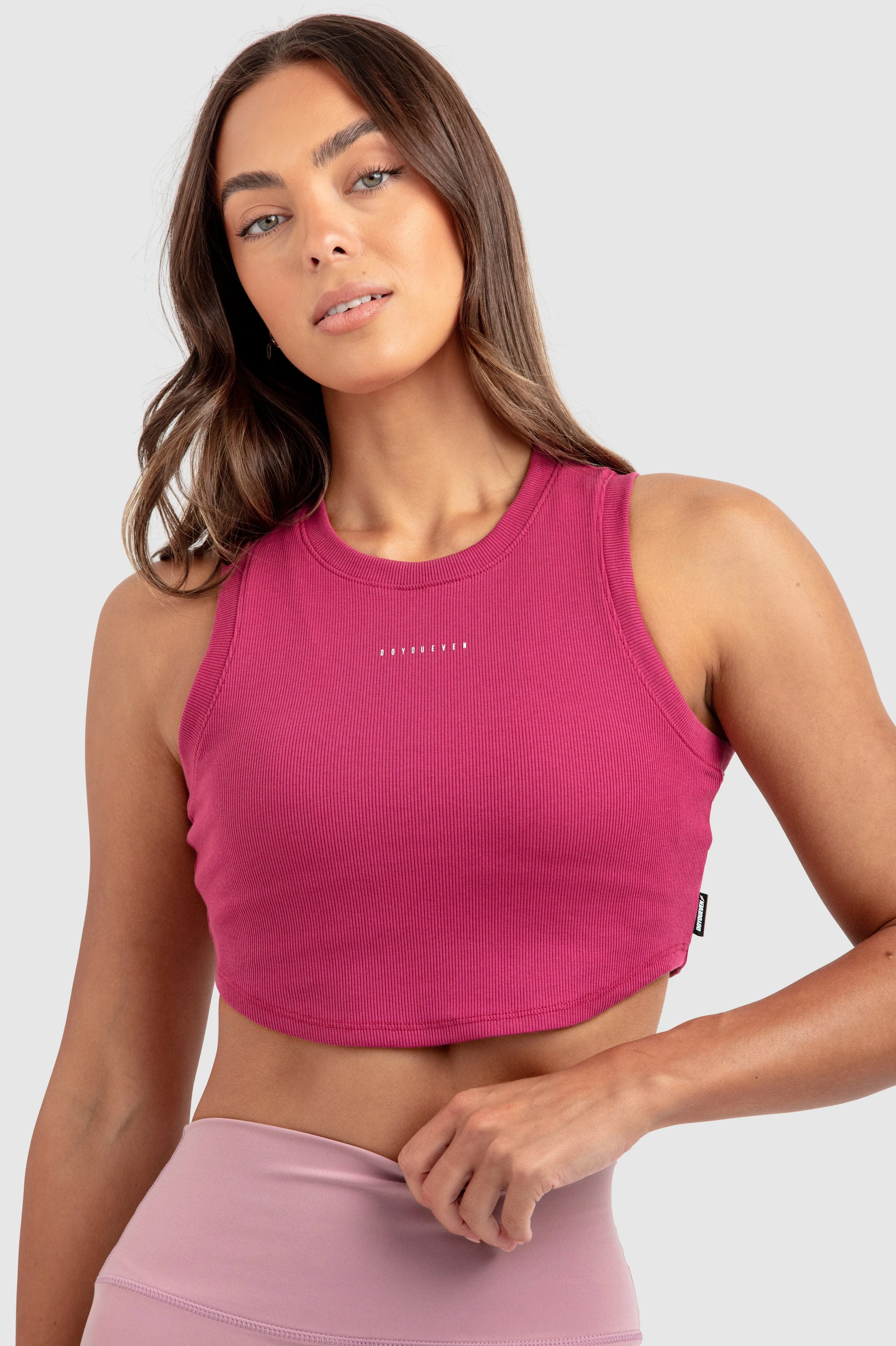 Womens Scoop Tank - Deep Rose