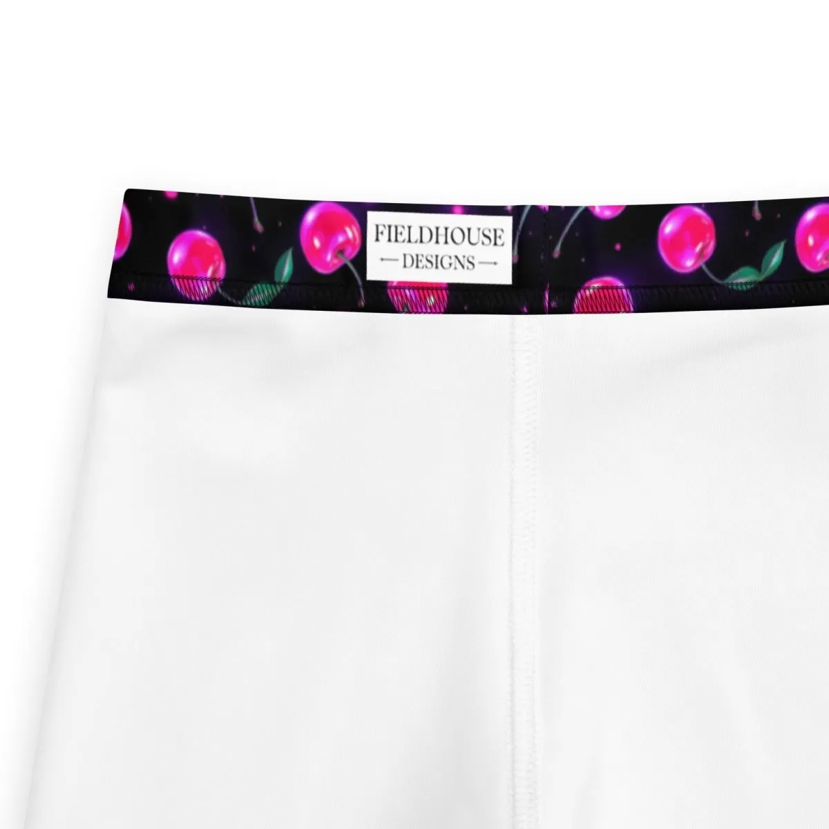 Y2K Cherry Print Kid's Leggings 2T-7 UV Protection with Four-way Stretch