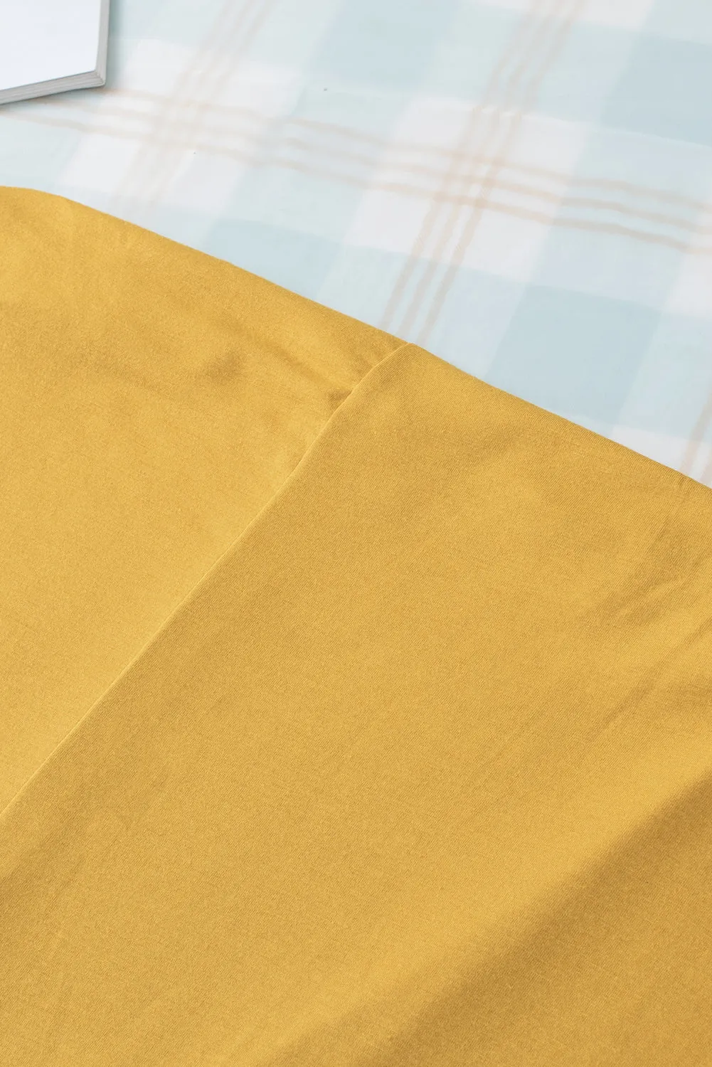 Yellow Off-The-Shoulder Slash Neck Casual Loose Fitting Top